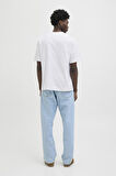 Jack & Jones Erkek Jorıslıngton Bisiklet Yaka Kısa Kollu %100 Pamuk T-Shirt 12273157 Beyaz