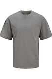 JJEBRADLEY TEE SS O-NECK NOOS GRİ 12249319
