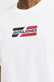 JJECORP GRAPHIC TEE  SS O-NECK NOOS BEYAZ