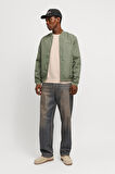 Jack & Jones Erkek Jjzack Bomber Ceket 12269097 Yeşil