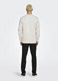 Only & Sons O Yaka Beyaz Erkek Sweatshırt ONSDAWSON REG CREW VD