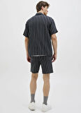 Jack & Jones Rahat Lacivert Erkek Gömlek 12274798_JOREASTER PATRAS RESORT SH