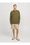 Jack & Jones Erkek Elastik Bel Rahat Kalıp Bej Şort - 12274983
