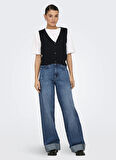 Only Siyah Kadın Yelek ONLALVILDA SL WAISTCOAT CC KNT