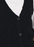 Only Siyah Kadın Yelek ONLALVILDA SL WAISTCOAT CC KNT