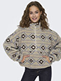 Only Kadın Yarım Fermuarlı Teddy Sweatshirt - 15340691