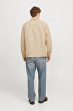 JACK JONES Erkek Krem Oversized Oxford Gömlek 12268952