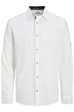JJPIERRE SLUB DETAIL SHIRT LS BEYAZ