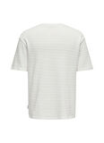 Only & Sons O Yaka Düz Beyaz Erkek T-Shirt ONSGIVO REG 12 SS CREW KNIT NOOS