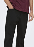 Only & Sons Orta Bel Rahat Siyah Erkek Denim Pantolon ONSEDGE STAY BLACK 3425 AZG DNM NOO