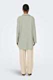 Only Kadın Onlcaro Önü Kısa Arkası Uzun Keten Tunik 15338898 Yeşil