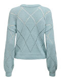 Only Kadın Yuvarlak Yaka Oversize Örme Kazak - 15339575