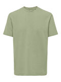ONSKIAN LIFE REG SEERSUCKER SS TEE NOOS AÇIK YEŞİL