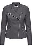 ONLAVA FAUX LEATHER BIKER OTW NOOS ANTRASİT