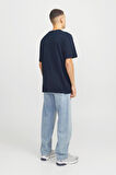 JJHUDSON TEE SS CREW NECK LN LACİVERT