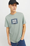 JJHUDSON TEE SS CREW NECK LN YEŞİL