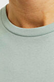 JJHUDSON TEE SS CREW NECK LN YEŞİL
