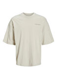 Jack & Jones Bisiklet Yaka Bej Erkek T-Shirt 12273506_JJALMOS TEE SS CREW NECK
