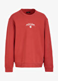 Jack & Jones Bisiklet Yaka Kırmızı Erkek Sweatshırt EXC 12275179_JPRBLAYOUR SWEAT CREW