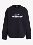 Jack & Jones Bisiklet Yaka Siyah Erkek Sweatshırt EXC 12275174_JCOTABI SWEAT CREW NEC