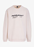 Jack & Jones Bisiklet Yaka Ekru Erkek Sweatshırt EXC 12275174_JCOTABI SWEAT CREW NEC