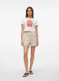 Vero Moda Ekru Kadın Şort VMMYMILO H/W SHORTS WVN GA