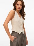 Vero Moda Ekru Kadın Yelek VMMYMILO S/L WAISTCOAT WVN GA