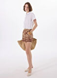 Only Normal Bel Rahat Bordo Kadın Şort ONLLOU LIFE EMB LOOSE SHORTS WVN