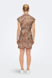 ONLLOU LIFE EMB S/S SHIRT DRESS PTM KİREMİT