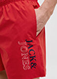 Jack & Jones Kırmızı Erkek Şort Mayo 12272799_JPSTMAUI JJSWIM DOUBLE LOG