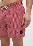 Jack & Jones Kırmızı Erkek Şort Mayo 12272933_JPSTMAUI JJSWIM MINI STRIP
