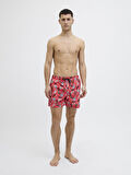 Jack & Jones JPSTMAUI JJSWIM Erkek Desenli Deniz Şortu - Hızlı Kuruyan Kumaş 