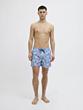 Jack & Jones JPSTMAUI JJSWIM Erkek Desenli Deniz Şortu - Hızlı Kuruyan Kumaş 