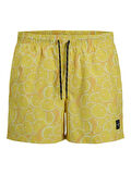 Jack & Jones JPSTMAUI JJSWIM Erkek Desenli Deniz Şortu - Hızlı Kuruyan Kumaş 