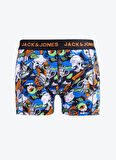 Jack & Jones Siyah Erkek Boxer 12276151_JACSPACE SKULL TRUNK TRY