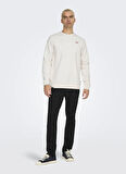 Only & Sons O Yaka Beyaz Erkek Sweatshırt ONSDAWSON REG CREW VD