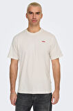 Only & Sons Erkek Onsdawson Regular Fit Kısa Kollu %100 Pamuk T-Shirt 22033190 Ekru