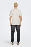 Only & Sons Erkek Onsdawson Regular Fit Kısa Kollu %100 Pamuk T-Shirt 22033190 Ekru