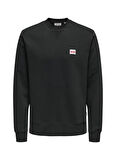 Only & Sons O Yaka Siyah Erkek Sweatshırt ONSDAWSON REG CREW VD