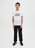 Jack & Jones Baskılı Beyaz Erkek Çocuk T-Shirt 12269922