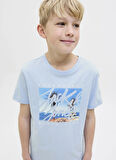 Jack & Jones Baskılı Mavi Erkek Çocuk T-Shirt 12269809