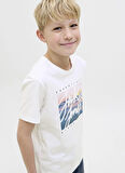 Jack & Jones Baskılı Beyaz Erkek Çocuk T-Shirt 12269809