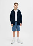 Jack & Jones Lastikli Bel Normal Mavi Erkek Çocuk Şort 12269948