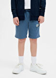 Jack & Jones Lastikli Bel Normal Mavi Erkek Çocuk Şort 12269948