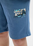 Jack & Jones Lastikli Bel Normal Mavi Erkek Çocuk Şort 12269948