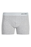 Jack & Jones Erkek Jacsense 3'lü Boxer 12276566 Siyah-Beyaz