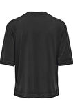 ONLHANNAH S/S O-NECK TOP JRS SİYAH