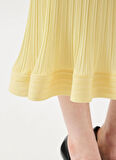 Yas Pilise Yarım balıkçı Yaka Düz Açık Sarı Kadın Gömlek YASRIVA HW MIDI SKIRT - SHOW