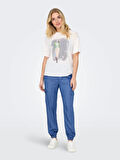 Only Onlmelina S/S Ladies Top Box Jrs Kadın T-shirt 15342876