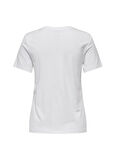 Only O Yaka Baskılı Beyaz Kadın T-Shirt ONLABBY LIFE REG S/S AOP TOP BOX JR